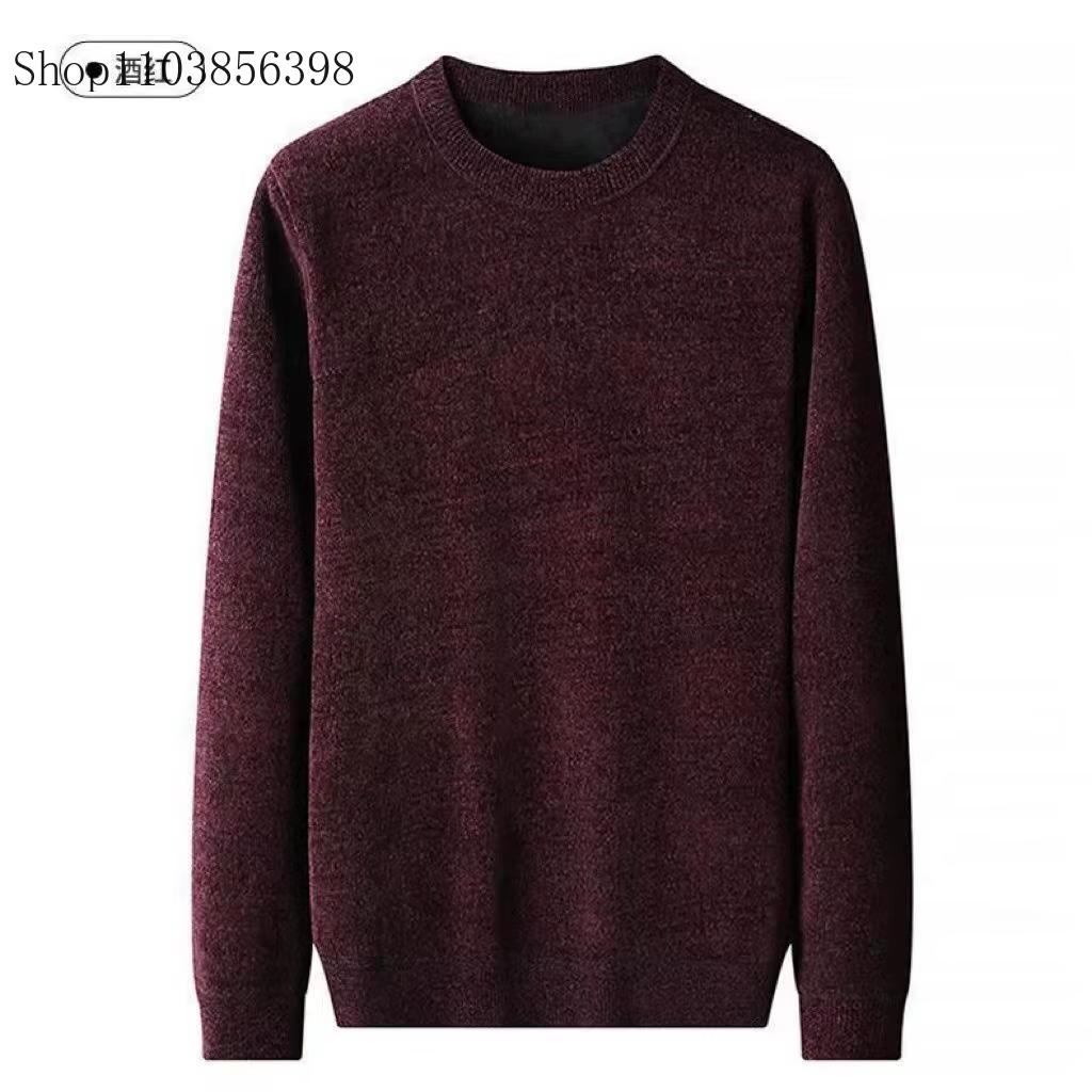 Pull homme laine chaud pulls col rond tricot hiver Fit hauts mâle épais tricots hommes pulls chemise à bascule grande taille 4XL 3XL