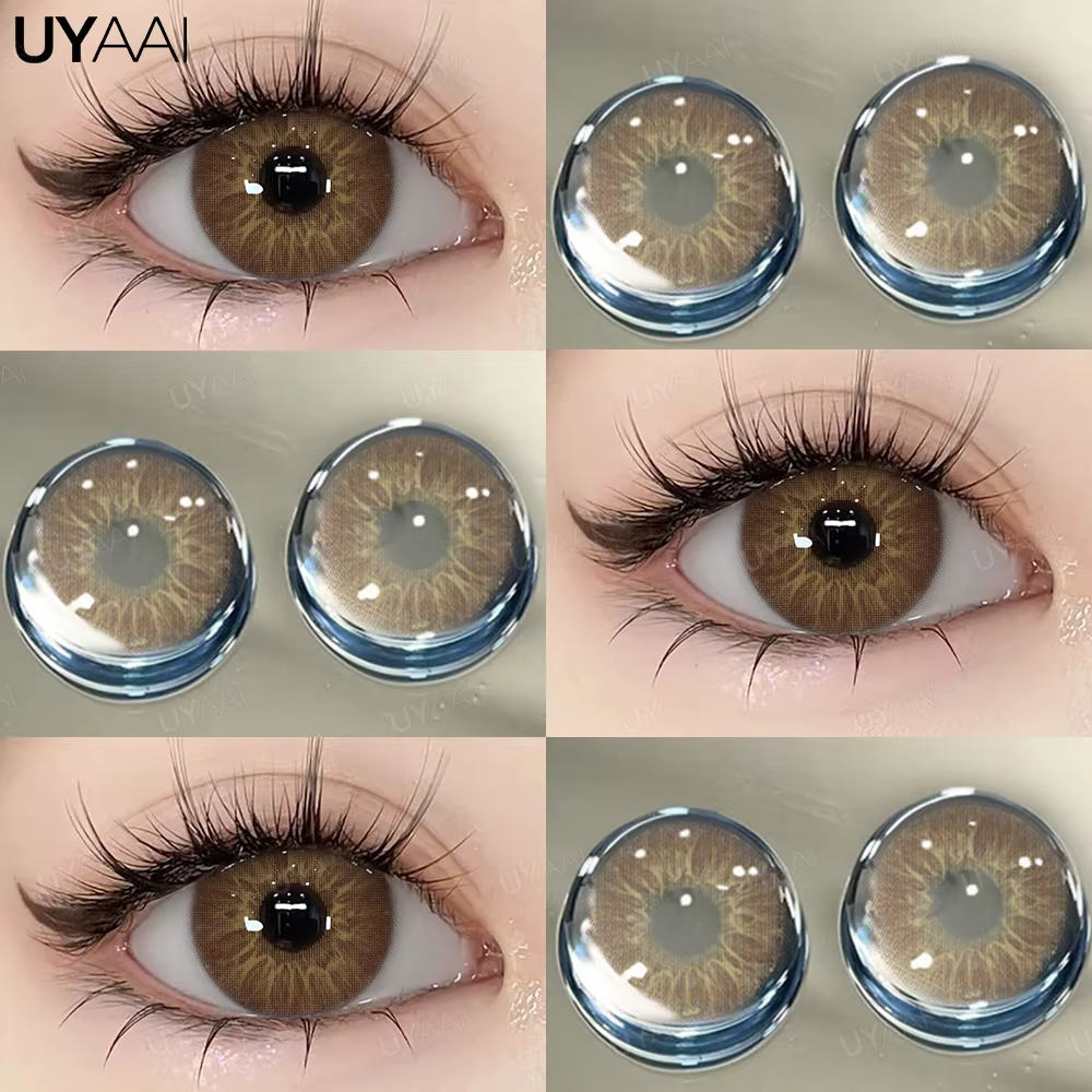 UYAAI 1 paire de lentilles naturelles couleur marron