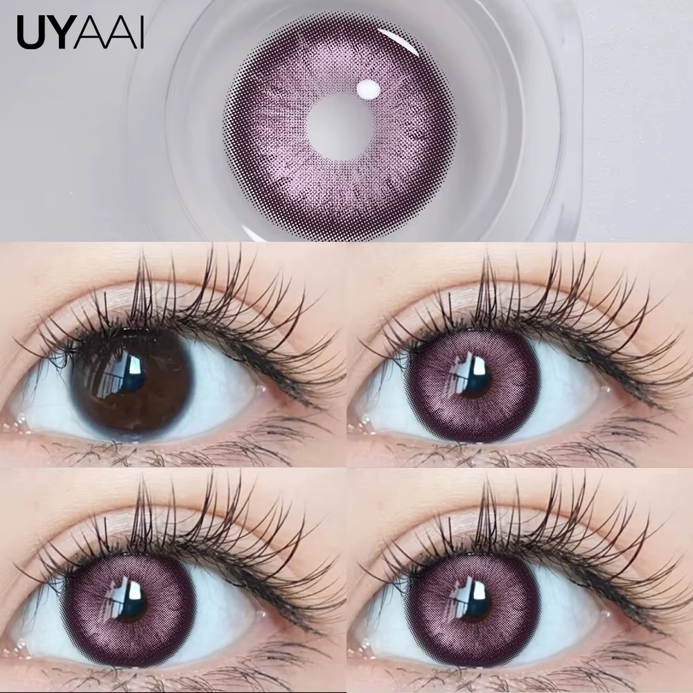 UYAAI 1 paire de lentilles violettes pour les yeux