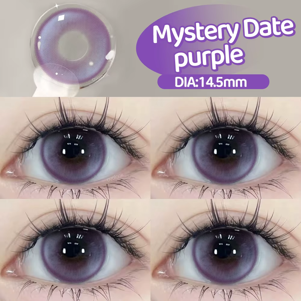 2PCS Myopie miles Lentilles De Contact Colorées Violet Halloween Lentille De Maquillage Mode Pupilles Grands Yeux