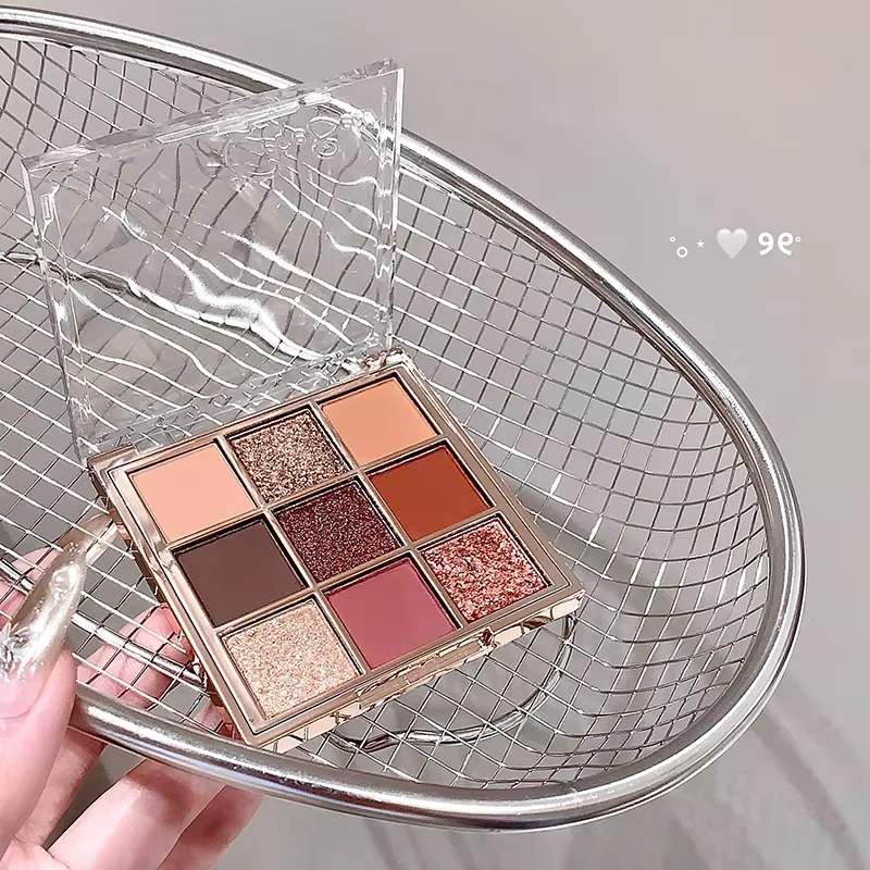 Gege bear 9 couleurs fard à paupières Palette mat miroitant paillettes nu tons neutres lumineux fantaisie tout-en-un maquillage