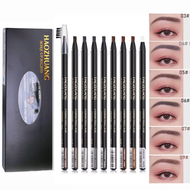 1 pièces crayons à sourcils imperméables longue durée avec brosse outils de maquillage permanents