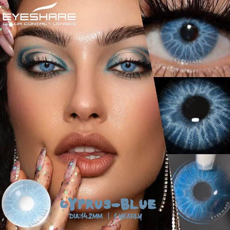 EYESHARE 1 paire de lentilles de contact colorées pour les yeux mode contacts oculaires gris