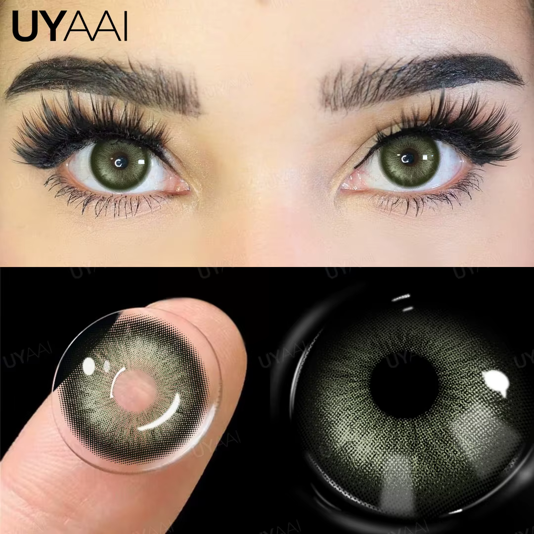 UYAAI myopie lentilles de contact colorées pour les yeux marron grand œil lentille