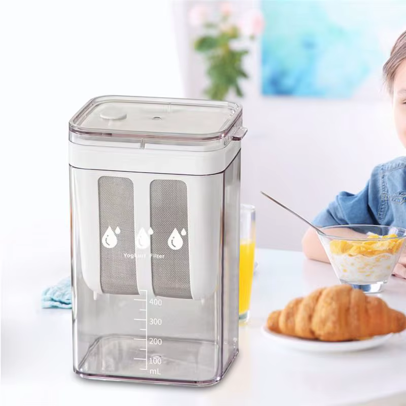 ABKJ - Outil de cuisine pour la préparation de yaourt grec épais 1100ML, machine à yaourt et fromage, séparateur de lactosérum frais et lavable, lait de soja