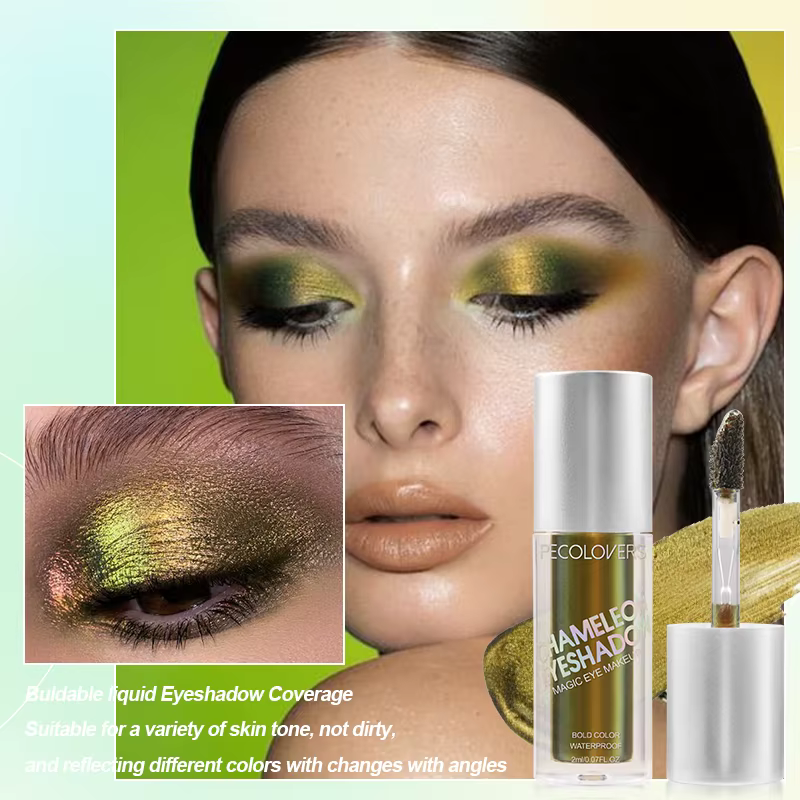 Pigments de changement de vitesse multi-chromes fard à paupières liquide caméléon