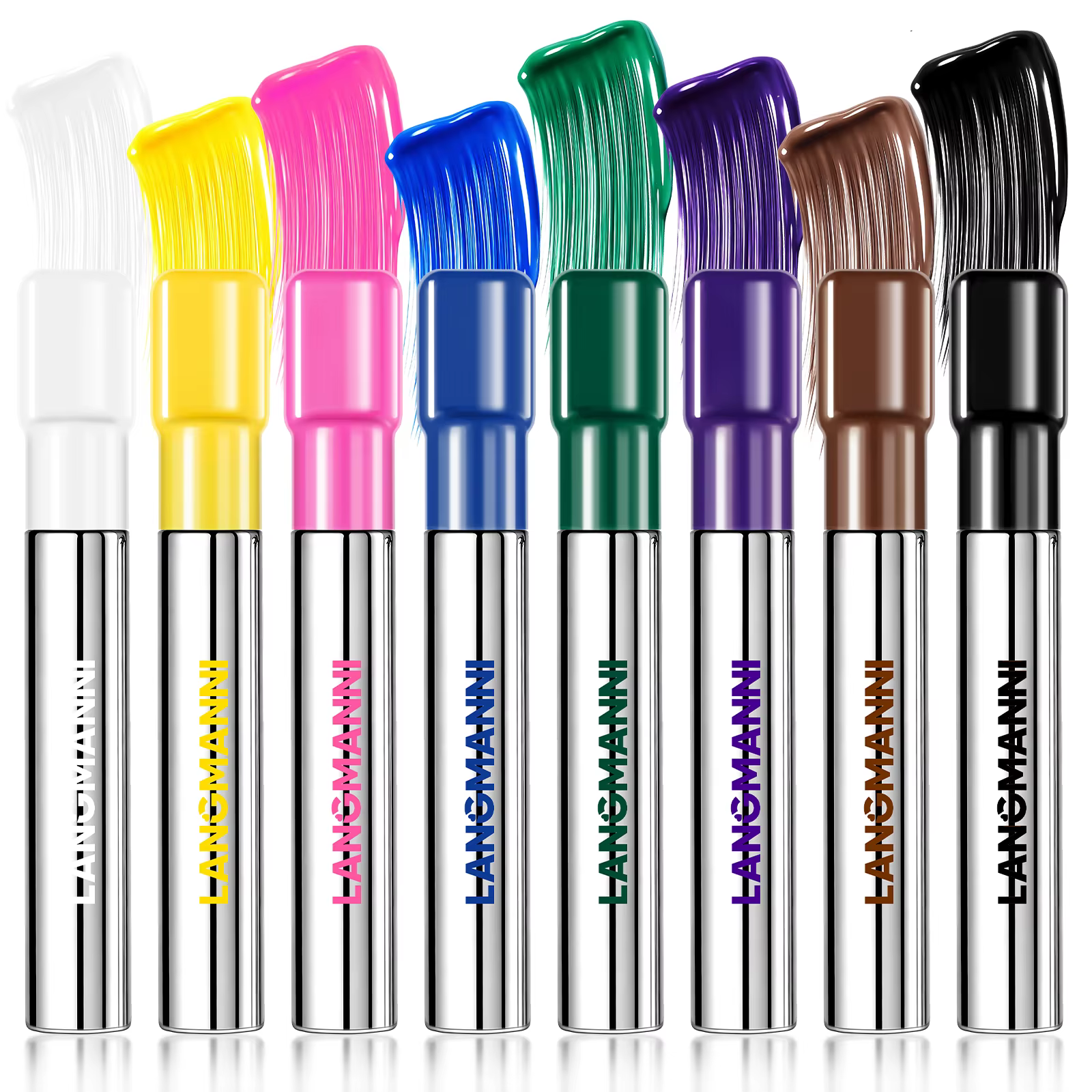 Mascara bleu mat en fibres de soie