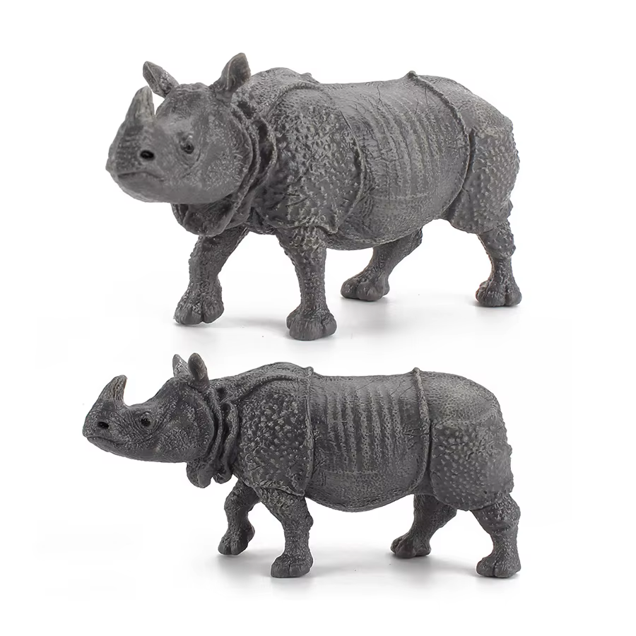 Figurines réalistes d'animaux sauvages, rhinocéros indien, modèle de jouet, figurine de rhinocéros laineux, jouet éducatif pour enfants