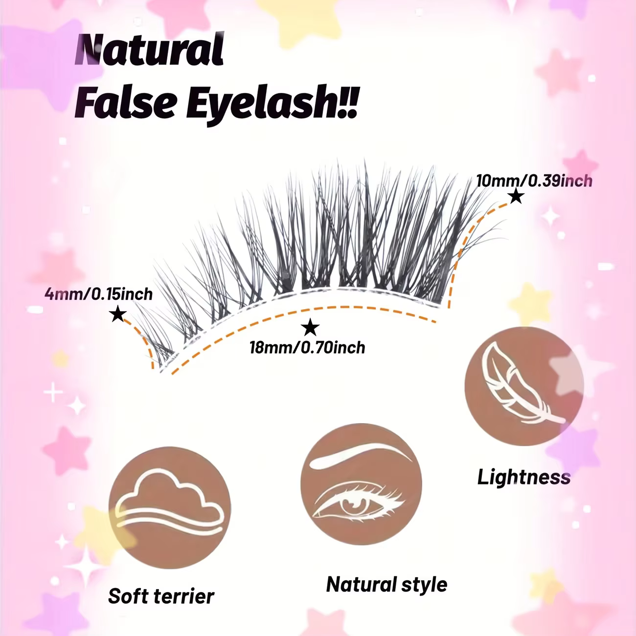  Cinq paires de faux cils mi-longs pour un look naturel