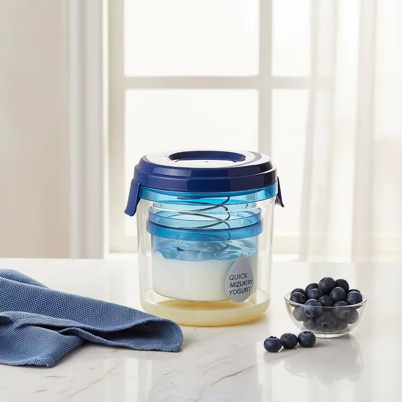 ❤ Passoire à yaourt de qualité alimentaire, filtration rapide, fonctionnement facile, couvercle hermétique, pour yaourt grec fait maison, utilisation domestique en cuisine