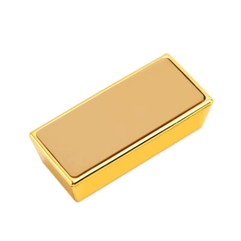 Faux lingots d'or en plastique, simulation de brique dorée, faux barre d'or scintillante, presse-papier, arrêt de porte, accessoire de film, nouveauté cadeau
