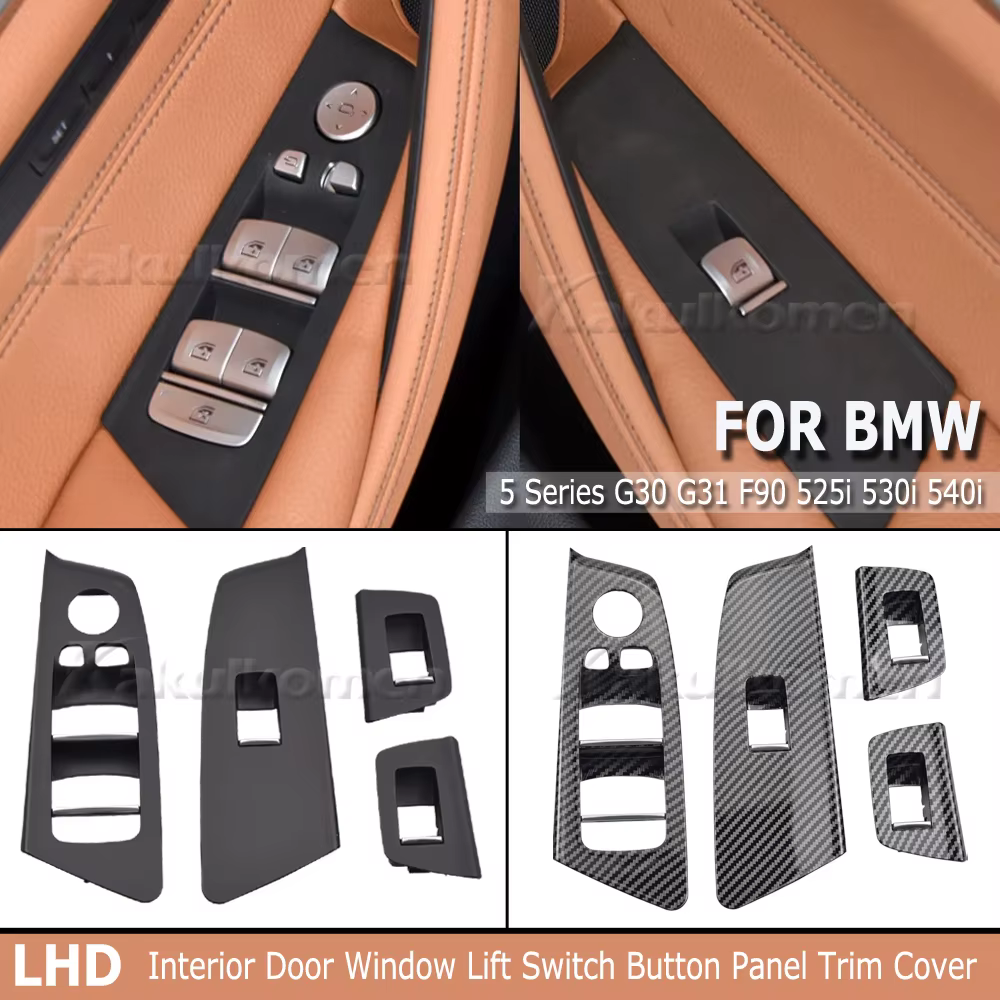 Panneau de bouton de commutation de lève-vitre, intérieur de voiture LHD, porte avant arrière, couvercle Kiev illage, BMW Série 5, M5, G30, G31, F90, 2017, 2018, 2019, 2020
