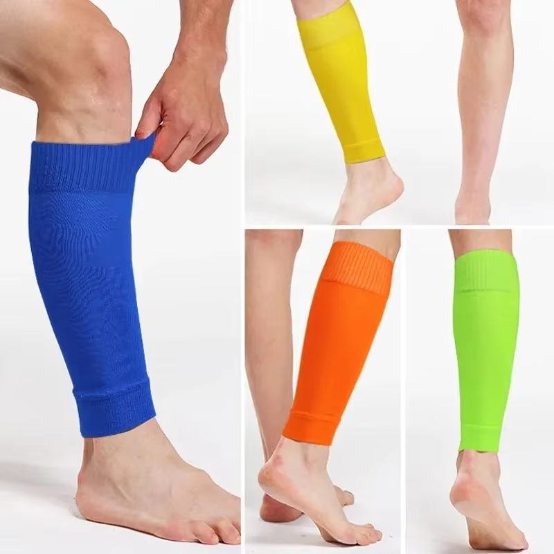 1 paire de chaussettes de Football, accessoires de Football, attelle de jambe, manches, chaussettes de Sport respirantes, protège-tibia pour enfants et adultes, Protection des mollets