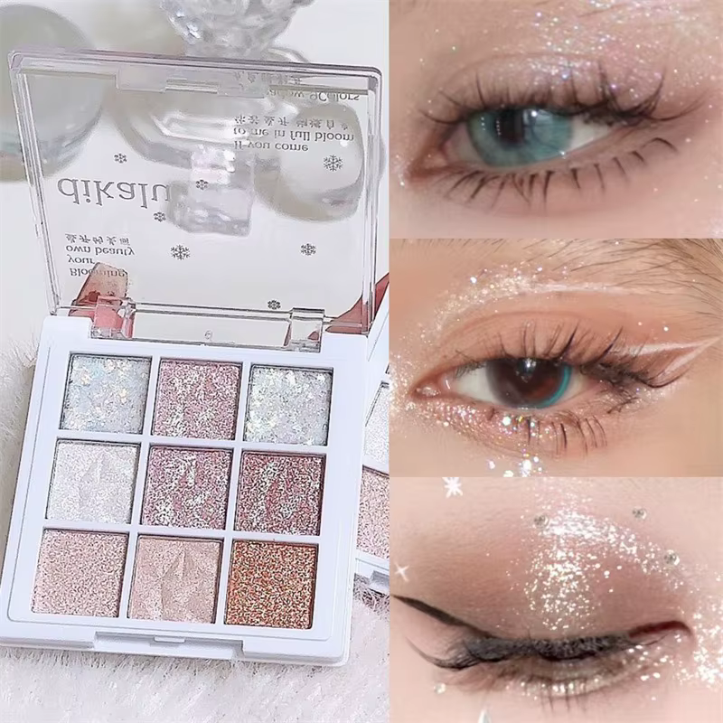 Palette de fards à paupières à paillettes de neige
