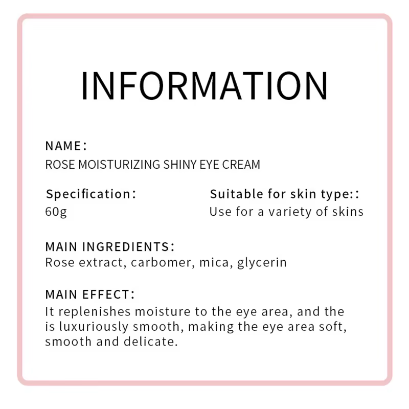 SADOER Rose crème pour les yeux Anti cernes élimination des poches pour les yeux raffermissant hydratant beauté yeux crèmes produits de soins de la peau