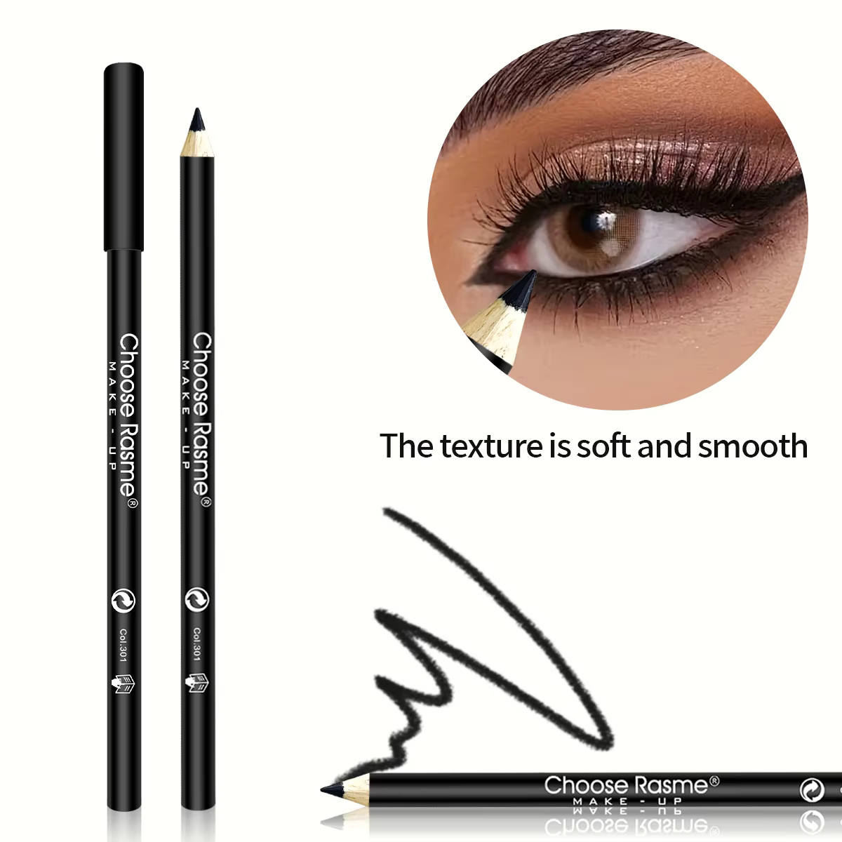 Crayon Eyeliner noir 12 pièces