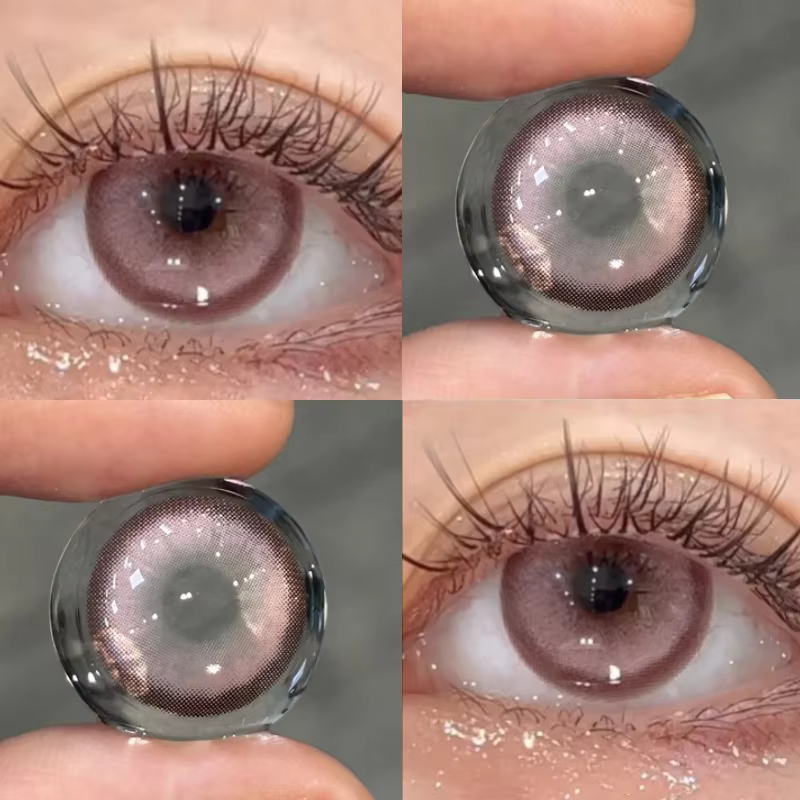 KSSEYE 2 pièces lentilles de Contact rouges avec Prescription beauté élèves naturel doux yeux