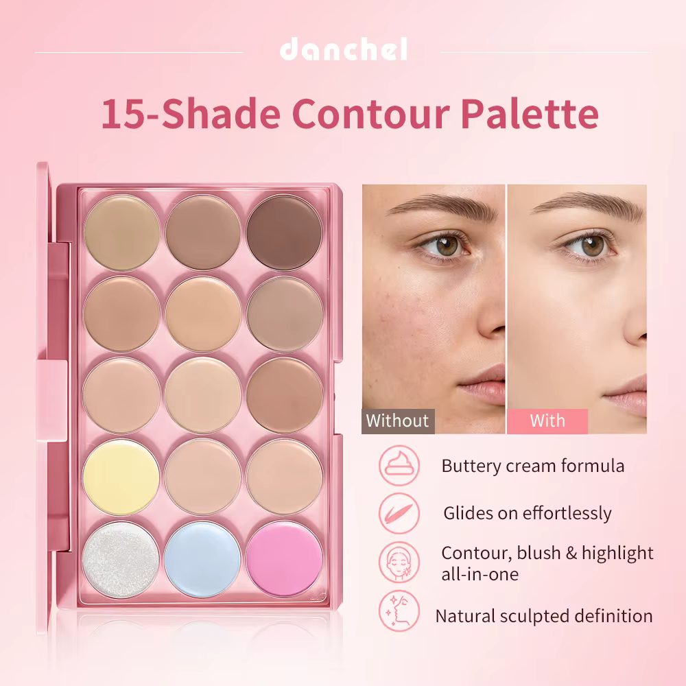Ensemble de maquillage pour le visage, fard à paupières, contour, blush, rouge à lèvres, fond de teint, anticernes, crayon à sourcils, eye-liner, mascara, kit cosmétique avec pinceaux de maquillage