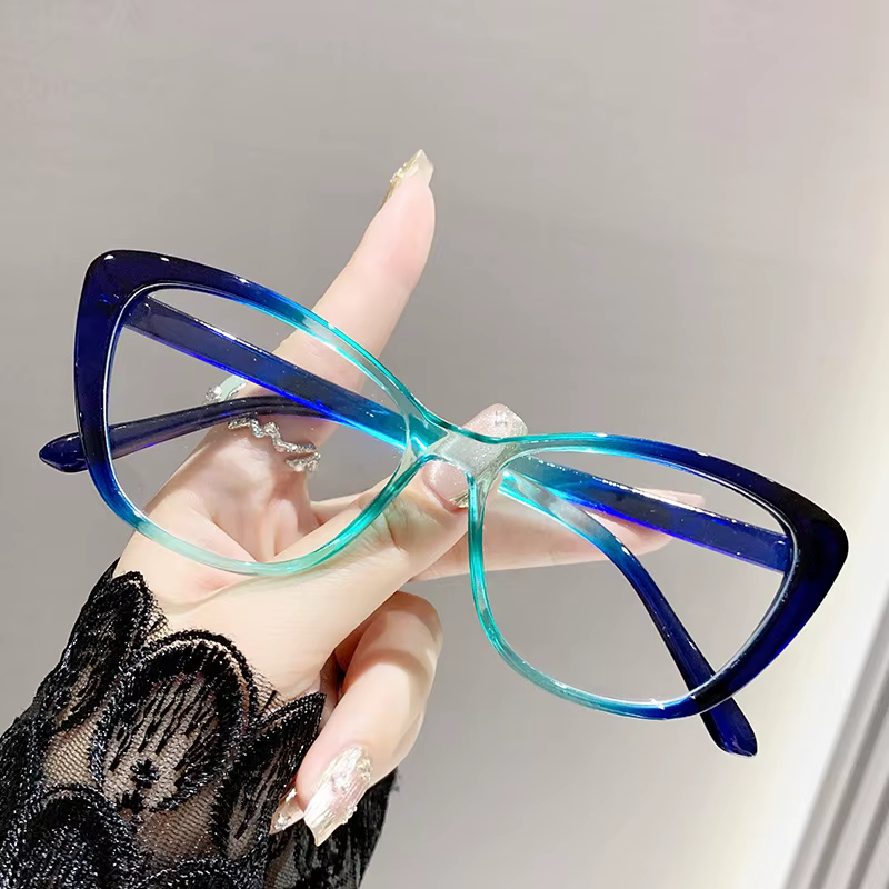 Lunettes de vision de près ultra-légères pour femmes, lunettes de myopie œil de chat, anti-lumière bleue, lunettes d'ordinateur, dioptrie 0 à-3.0, mode