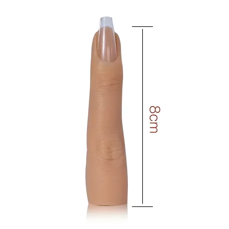 Modèle d'entraînement pour manucure, main d'entraînement en silicone pour nail art, faux doigt, embouts d'ongles naturels, présentoir à ongles DIY, outils de manucure