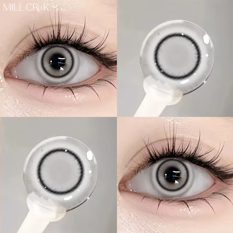 MILL CREEK 1 Paire de Lentilles de Contact Colorées Blanches pour Halloween