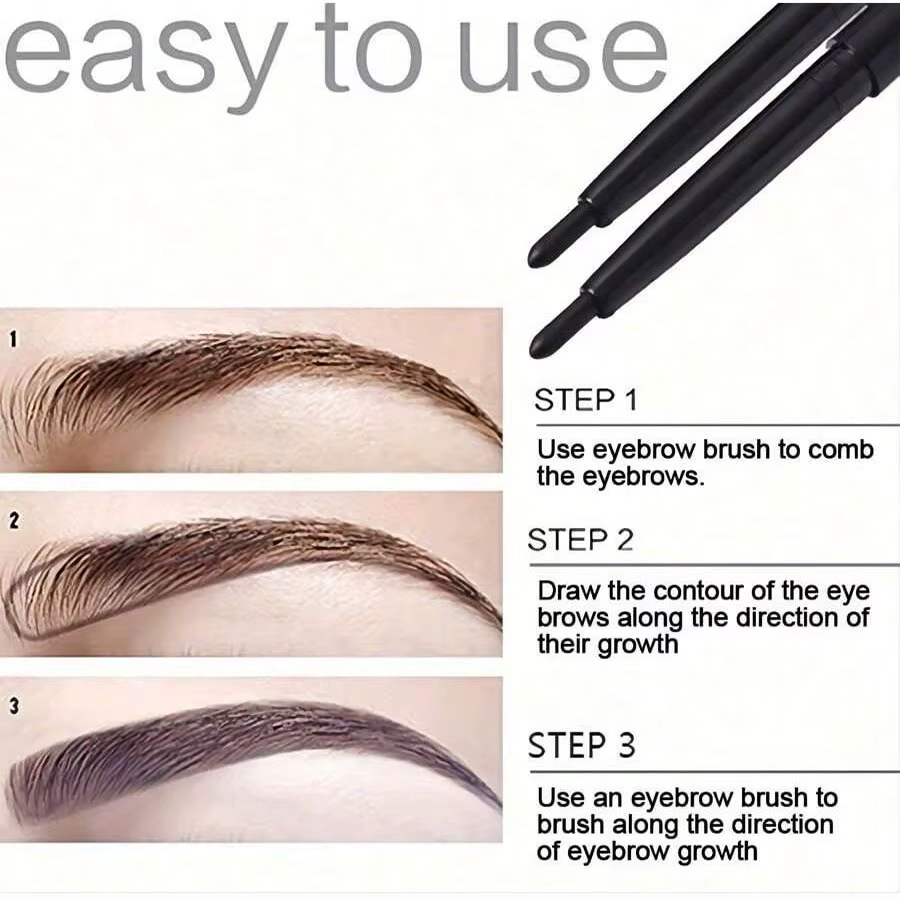 Paquet de 5 crayons Eyeliner noirs imperméables et résistants à la sueur-longue durée