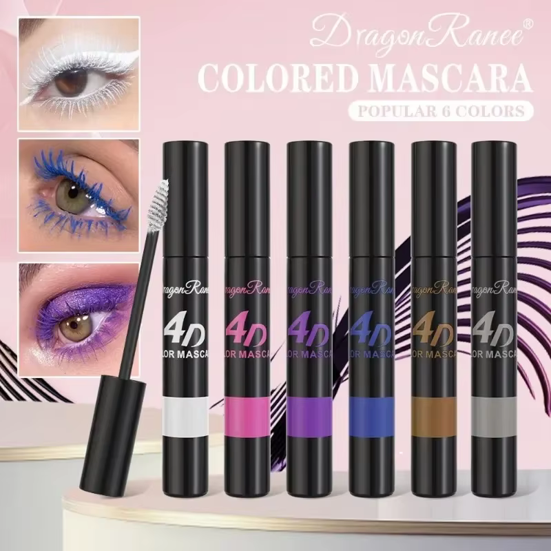 Mascara coloré maquillage 4D soyeux naturel longs cils