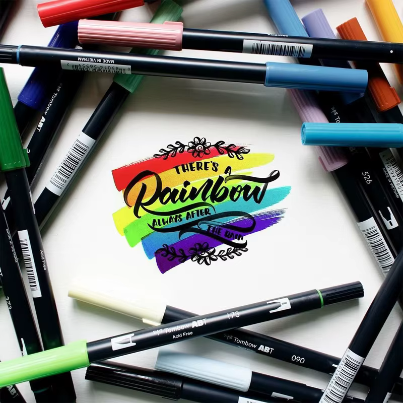 TOMBOW AB-T japon 96 couleurs double têtes art pinceau stylo marqueur métier eau marqueur stylo peinture fournitures