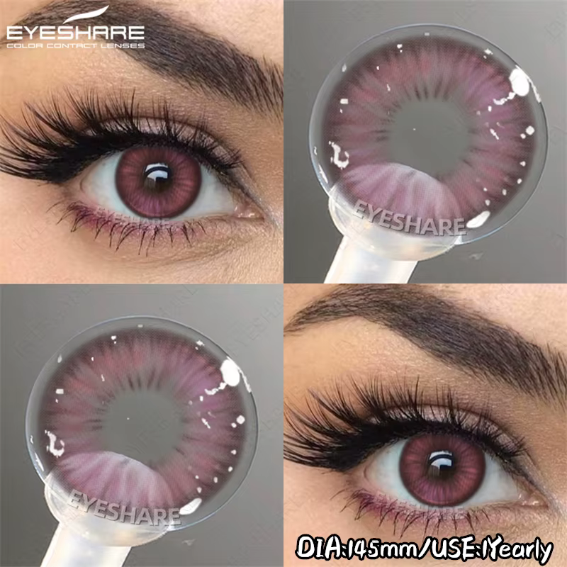 EYESHARE nouveau coréen rose violet yeux Contact couleur lentilles