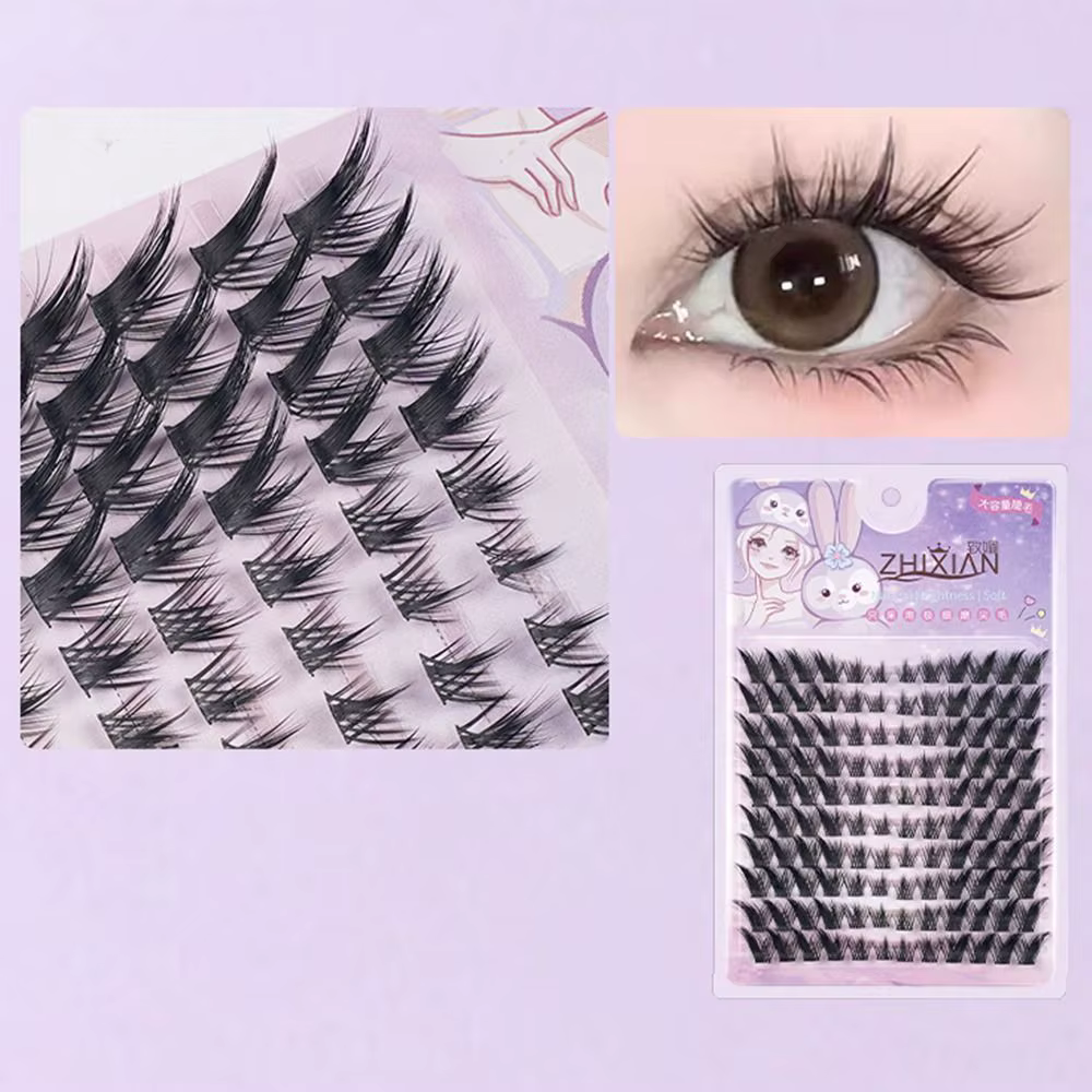 Avec bandes de colle gelée tournesol faux cils sans