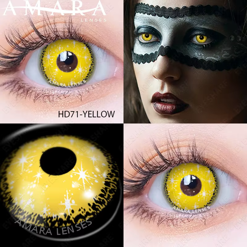 AMARA – lentilles de Contact de couleur jaune pour les yeux