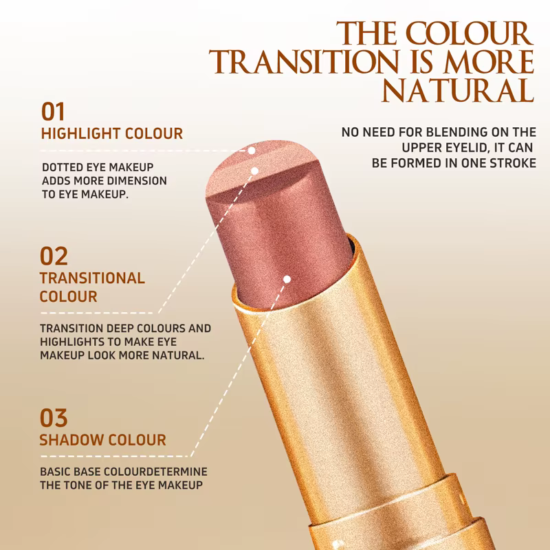 O'CHEAL trois couleurs ombre à paupières bâton dégradé délicat brillant imperméable paillettes