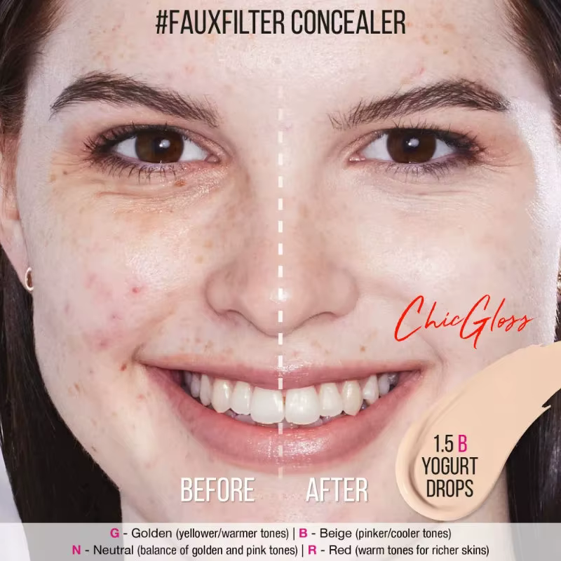 Huda Beauty Faux filtre lumineux mat correcteur pour les yeux hydratant longue durée fond de teint léger maquillage