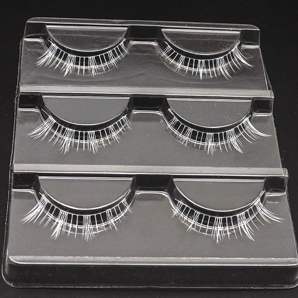 3 Paires de Cils Astronomiques 3D Blancs