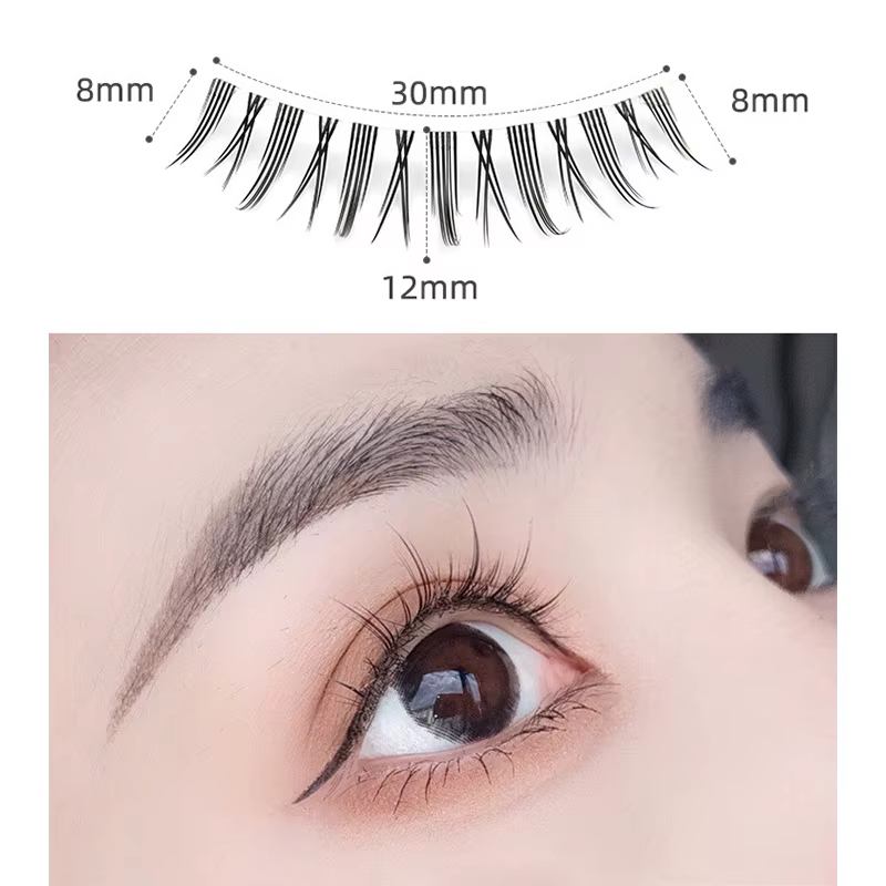 Extension de faux cils en vison naturel croisé