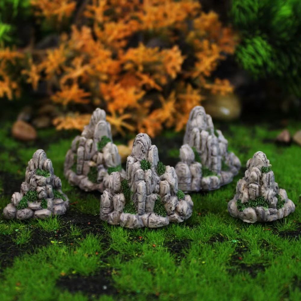 Ornements miniatures en résine pour rocailles, fausse montagne de simulation miniature, statue de montagne réaliste DIY, décoration pour aquarium
