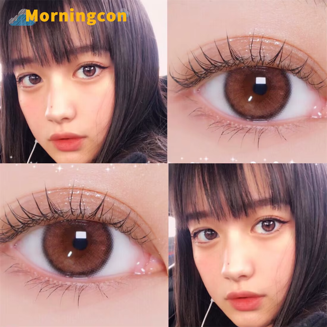 MorFight-Lentilles de contact ambrées brunes pour les yeux