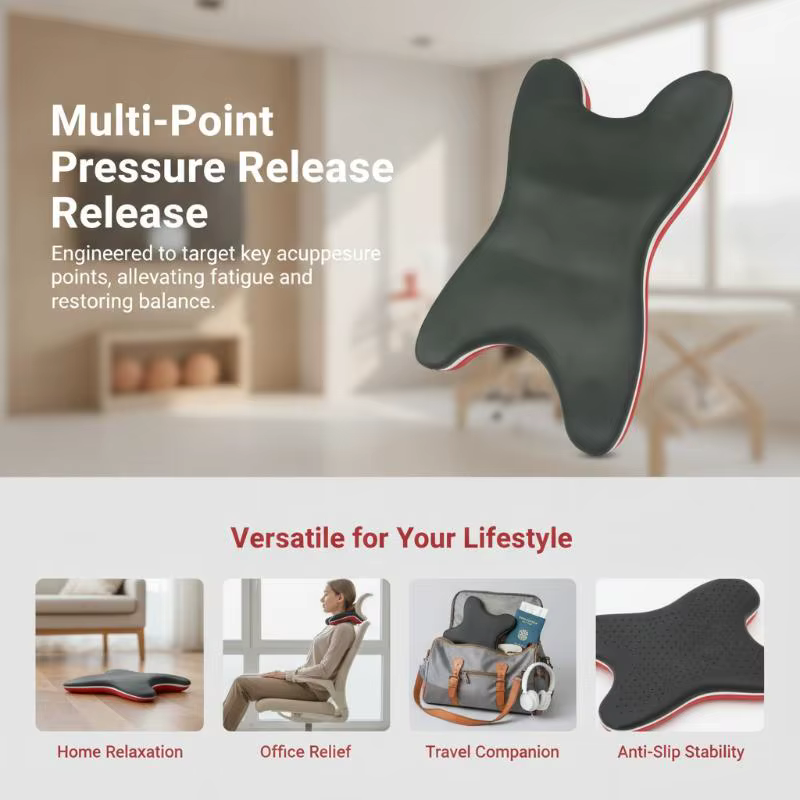 Oreiller de traction cervicale pour soulager la douleur chronique au cou, relaxant ergonomique portable pour le cou et les épaules, pour usage domestique