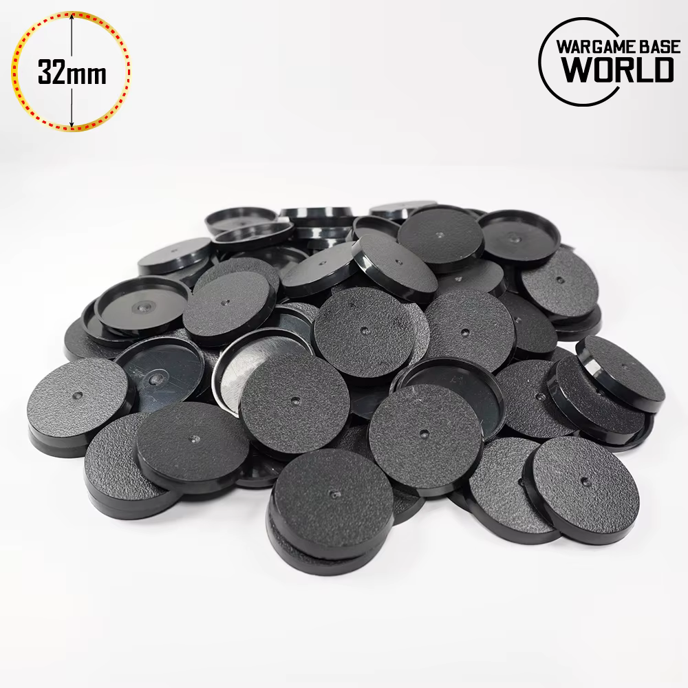 Bases rondes en plastique de 32 mm pour miniatures de Warhammer et jeu de société