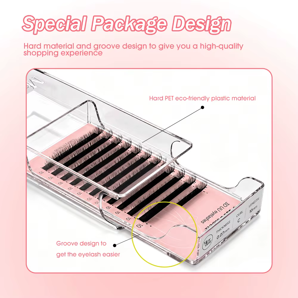 Merrdear 3D/4D/5D/6D U cils 8-15mm longueur mixte U conception sans dispersion racines Extensions De Pestanas pour le maquillage De beauté