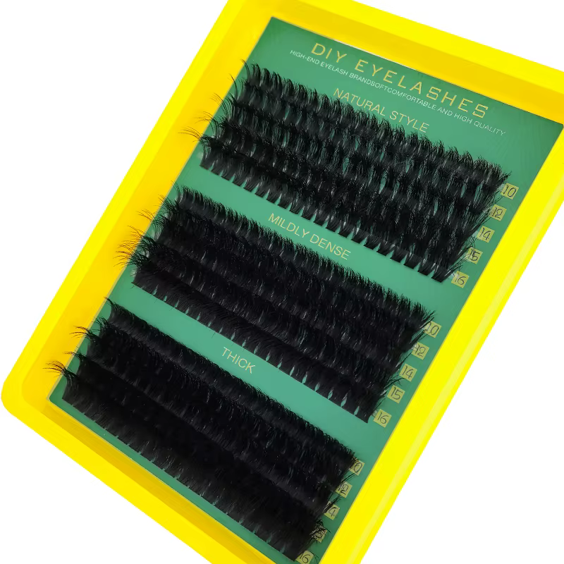 60D80D100D Faux cils épais de longueur mixte
