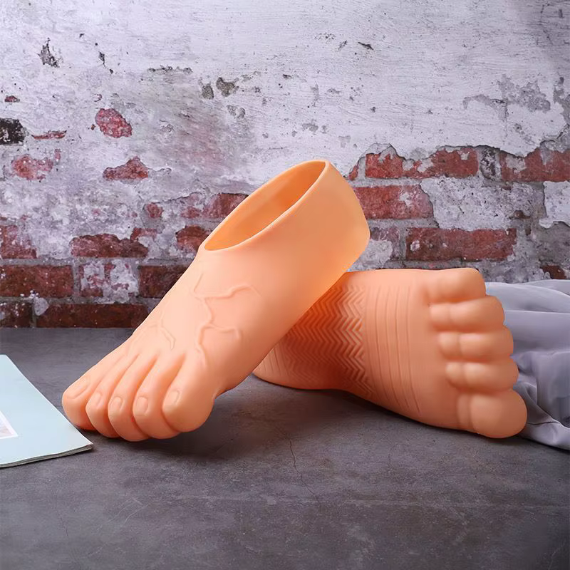Chaussures de pied artificielles idées originales hommes et femmes orteil gros pied parodie rouge cinq doigts pieds mode
