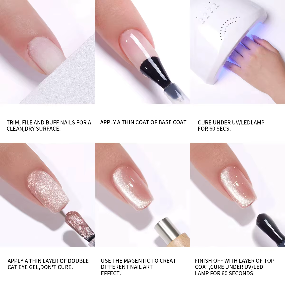 2025 Gel pour les yeux de chat Dragon Fruit - Vernis magnétique ultra lumineux avec effet diamant scintillant
