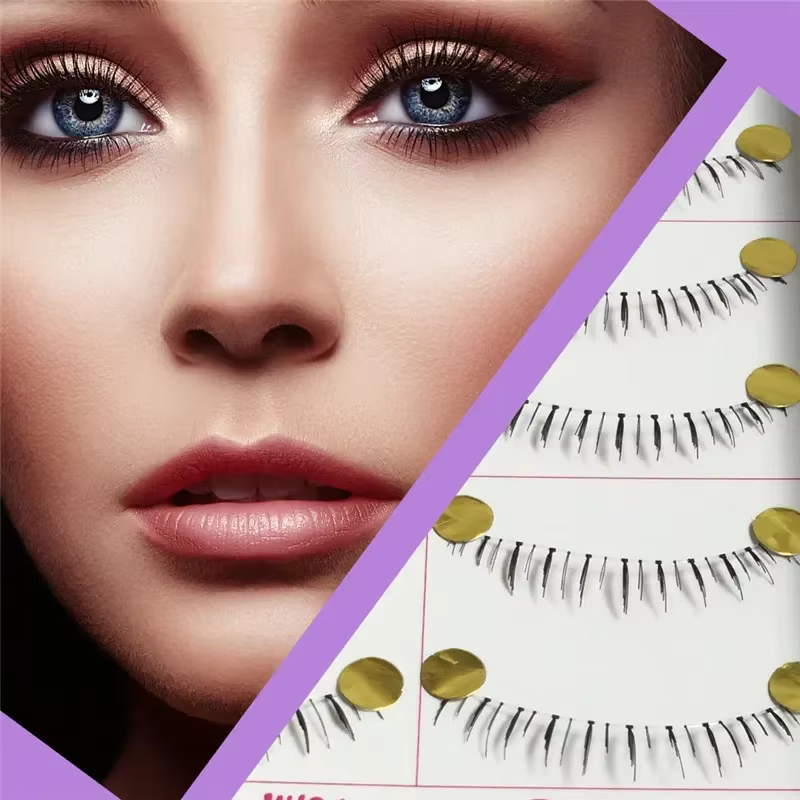 10 paires de cils inférieurs Pack différents Styles sous les cils cils inférieurs doux à la main bande transparente cils inférieurs