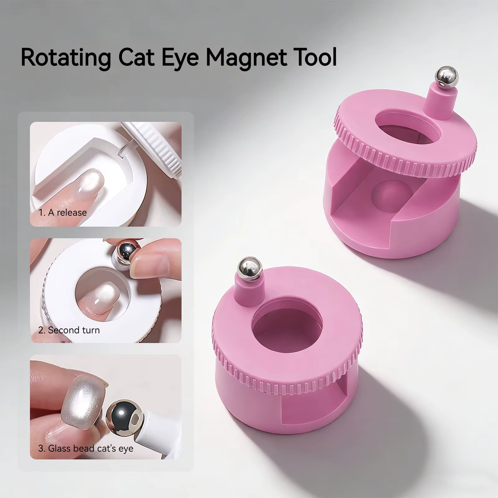 360 ° Outil de manucure rotatif à aimants œil de chat