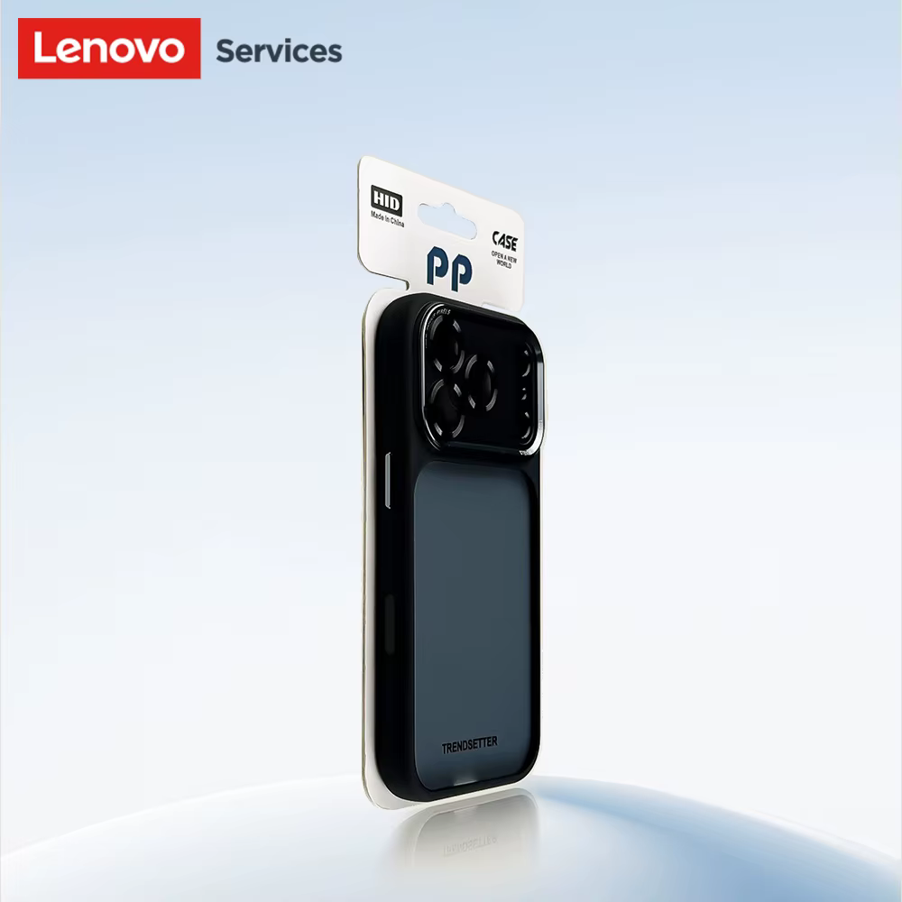 Lenovo – coque de téléphone transparente mate, bouclier Orange de luxe, pour iPhone 16 17 Pro Max, nouveaux boutons métalliques, sensation de peau, antichoc