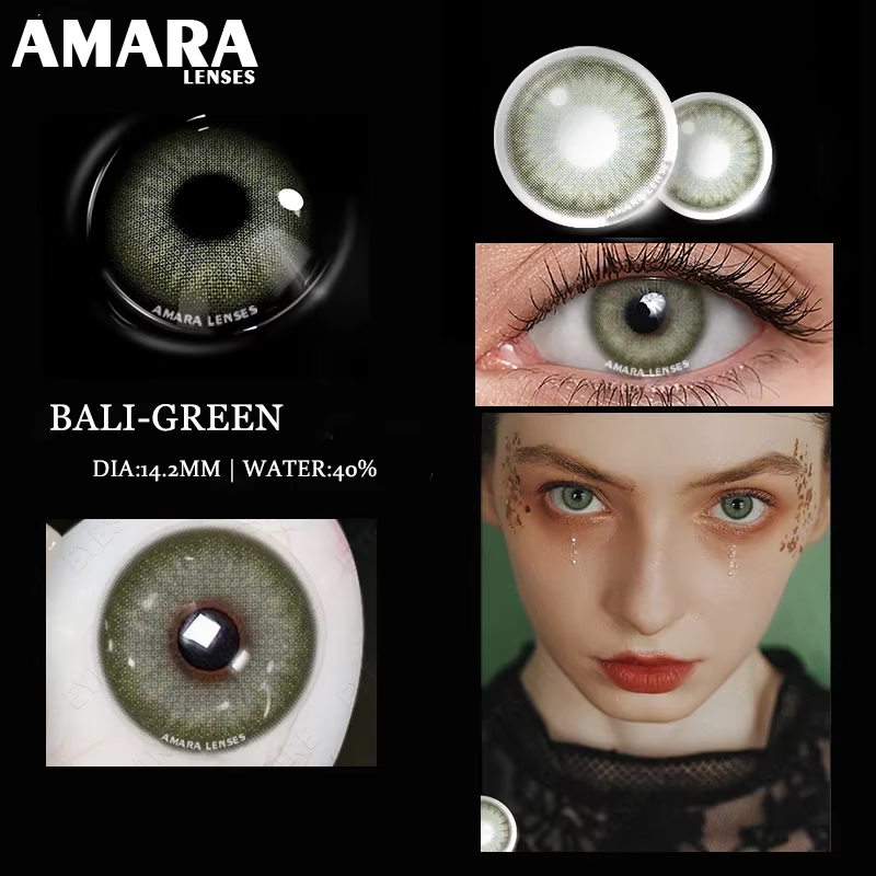 AMARA lentilles de contact de couleur verte naturelle pour les yeux