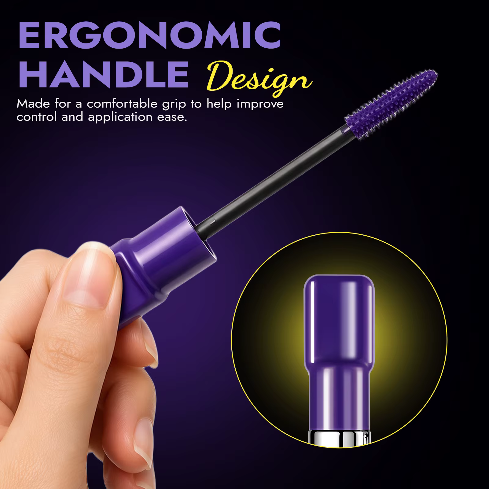 Mascara bleu mat en fibres de soie