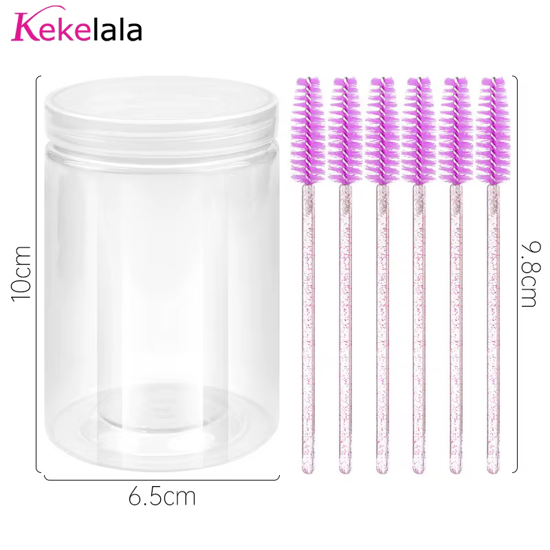 Brosses d'extension de cils avec récipient