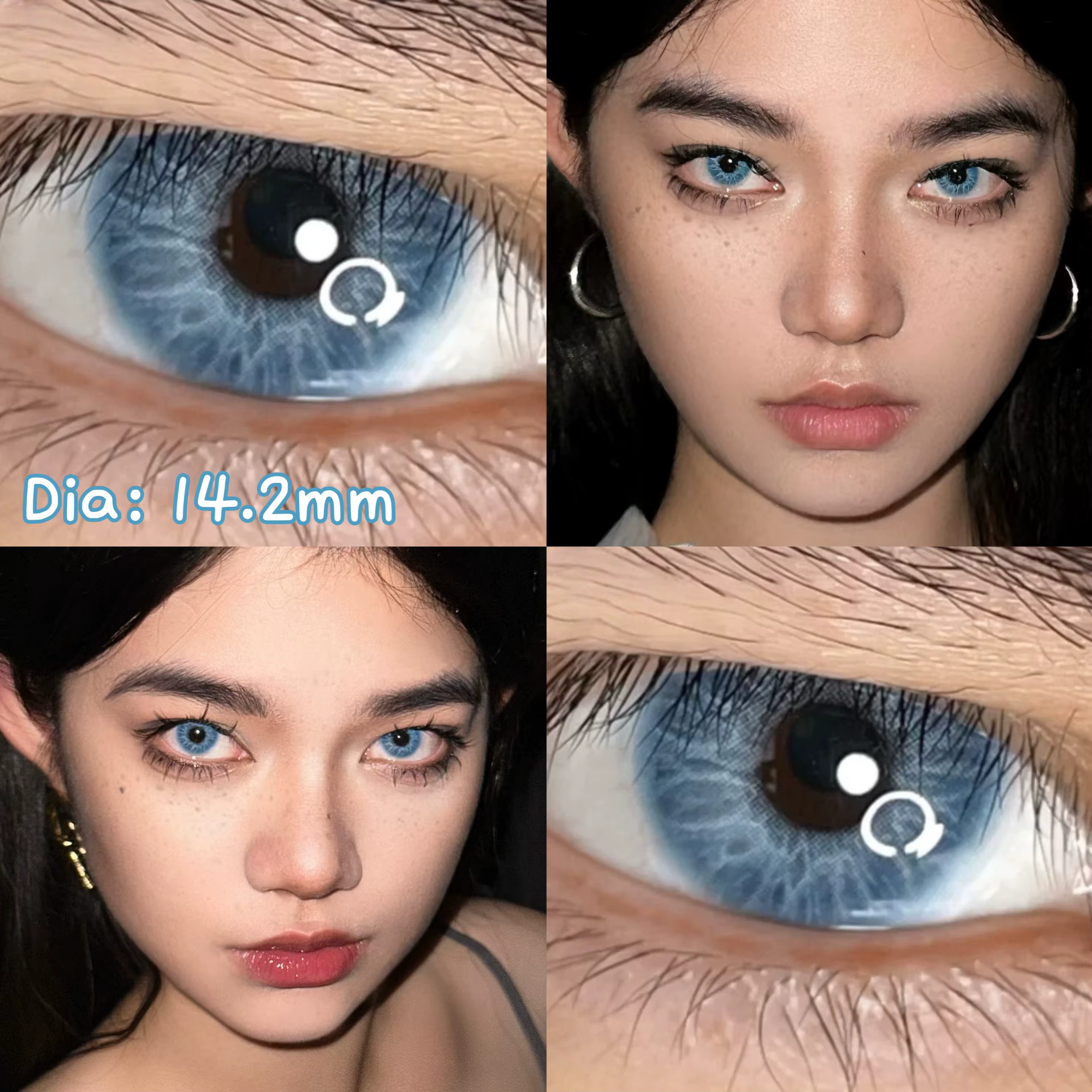 OVOLOOK 1 paire (2 pièces) de grandes lentilles noires pour les yeux